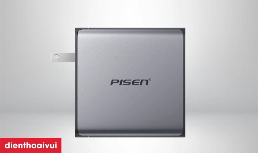 Sạc Pisen Bolt Pro 140W 2C1A Gan Fast kèm cáp Type-C to Type-C gọn gàng, bền bỉ