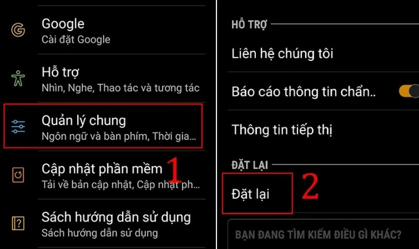 Khôi phục cài đặt gốc để loại bỏ những phần mềm, cài đặt sai ảnh hưởng đến pin sạc