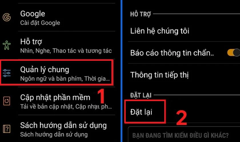 Khôi phục cài đặt gốc khi Galaxy A7 hao pin nhanh