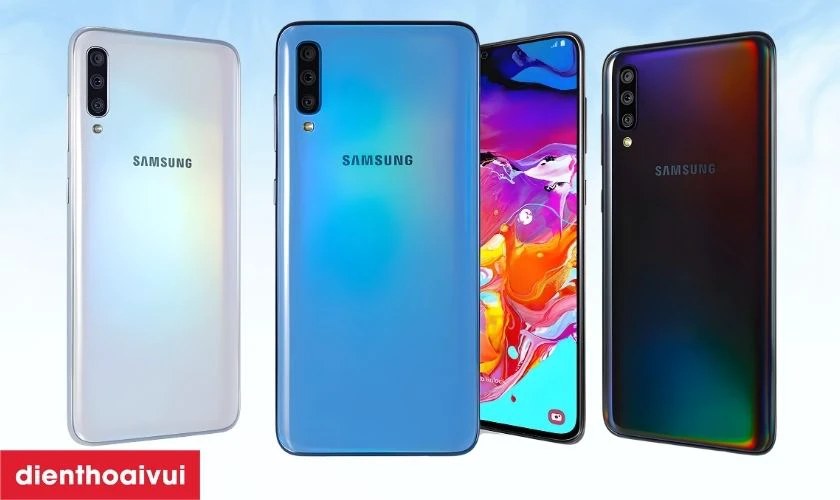 Samsung Galaxy A70 cũ đẹp c&oacute; thiết kế mỏng nhẹ