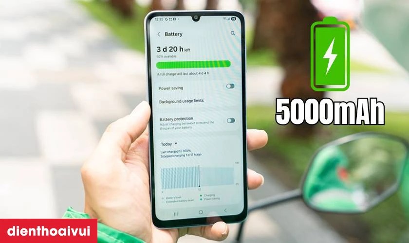 Pin 5000mAh bền bỉ d&ugrave;ng cả ng&agrave;y