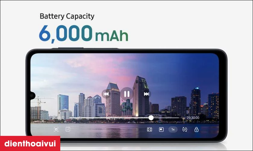 Pin dung lượng lớn 5000mAh, hỗ trợ sạc nhanh