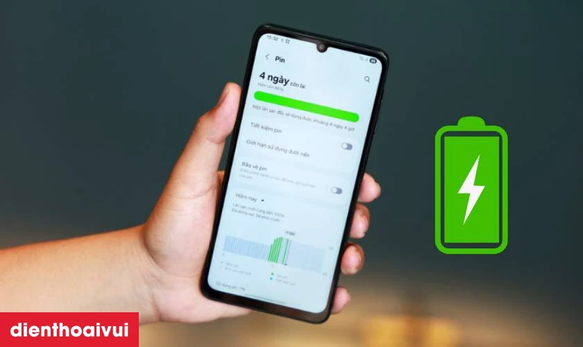 Pin 5000mAh sử dụng bền bỉ cả ng&agrave;y