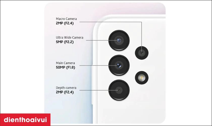 Cụm 4 camera 50MP, 5MP, 2MP v&agrave; 2MP với nhiều t&iacute;nh năng độc đ&aacute;o