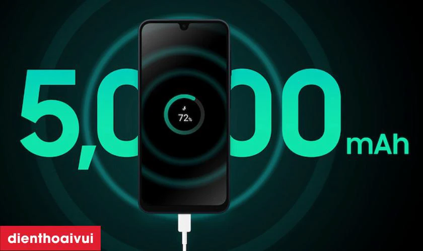 Pin lớn 5000mAh d&ugrave;ng cả ng&agrave;y