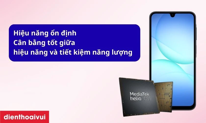 Samsung Galaxy A17 4GB 128GB - Đ&atilde; k&iacute;ch hoạt hiệu năng ổn định với Helio G99