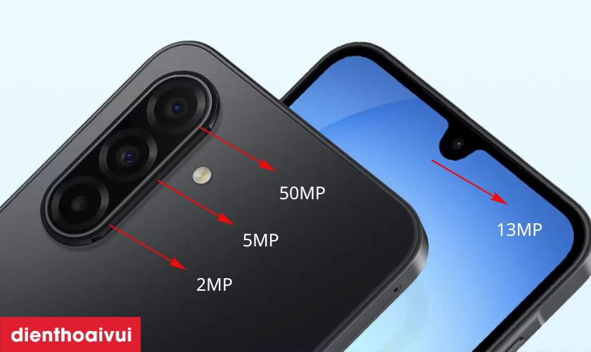 Camera sau 50MP, camera trước 13MP chụp ảnh r&otilde; n&eacute;t