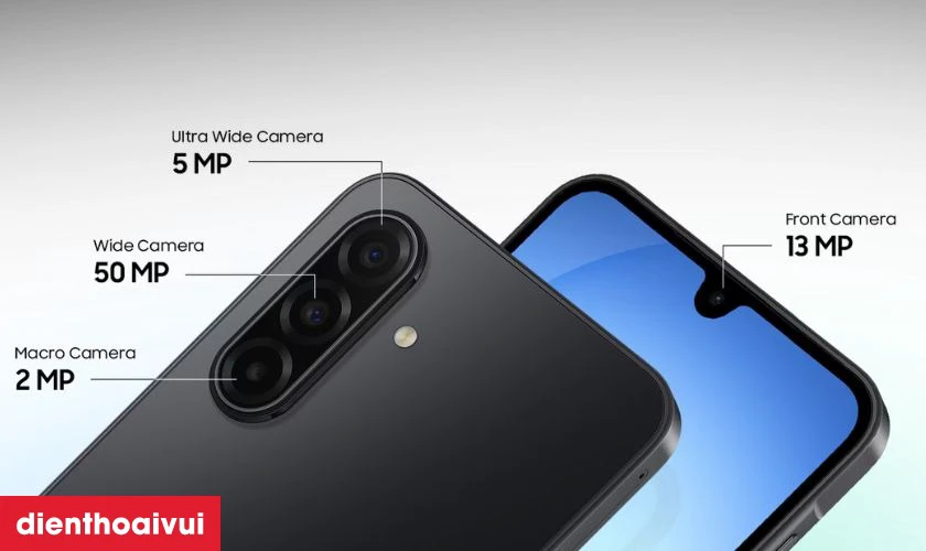 Camera chính 50MP chụp sắc nét, camera trước 13MP selfie đẹp
