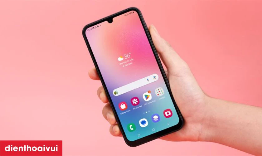 2 SIM (Nano-SIM) tiện lợi trên Samsung Galaxy A24 6GB 128GB - Cũ đẹp