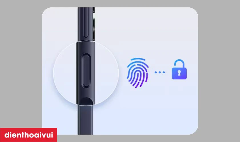 Cảm biến vân tay cạnh viền tiện lợi