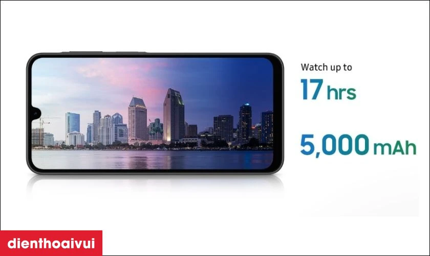 Pin 5000mAh sử dụng thoải m&aacute;i cả ng&agrave;y