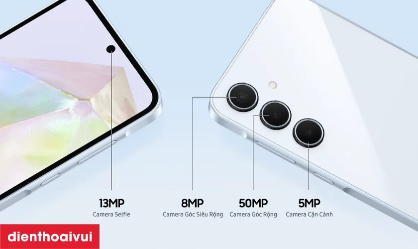 Cụm 3 camera sau 50MP cho khả năng chụp ảnh đa dạng