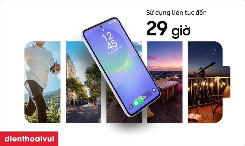 Pin 5.000mAh, sạc nhanh 45W giúp bạn sử dụng thoải mái cả ngày