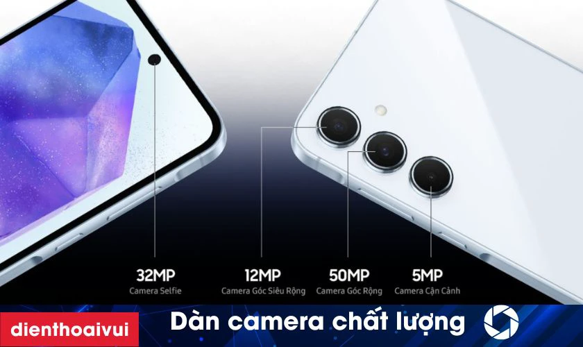 Galaxy A55 5G được trang bị camera chính 50MP