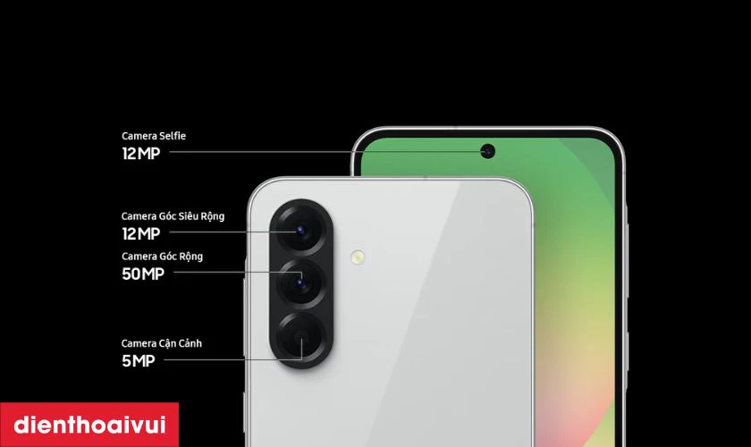 Camera 50MP (OIS), hỗ trợ quay video 4K