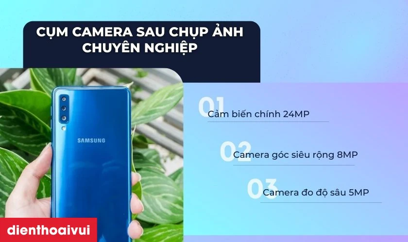 Tính năng nổi bật của Samsung Galaxy A7 128GB 2018 Xanh Dương Cũ