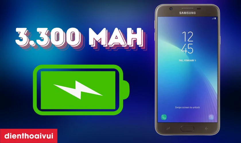 Dung lượng pin của J7 Prime là 3.300 mAh