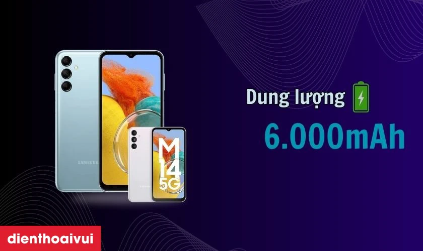 Dung lượng pin lên đến 6.000mAh