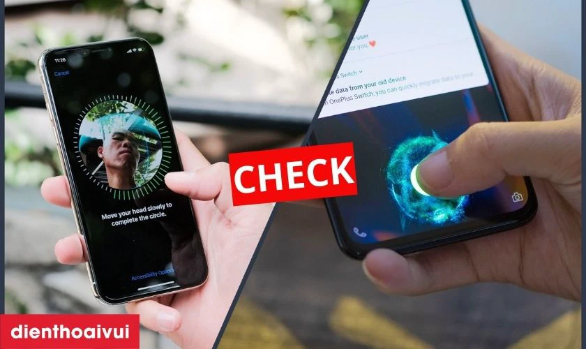 Kiểm tra các tính năng đặc biệt (faceid, cảm biến, vân tay,..)