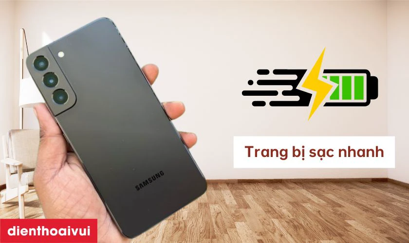 Galaxy S22 Plus được trang bị viên pin dung lượng 4500mAh