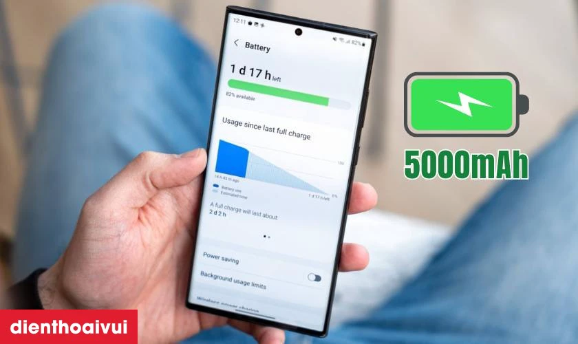 Pin 5.000mAh k&egrave;m sạc nhanh