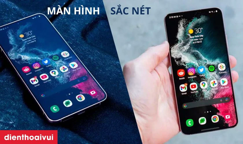 Galaxy S22 Ultra được trang bị màn hình Dynamic AMOLED 2X