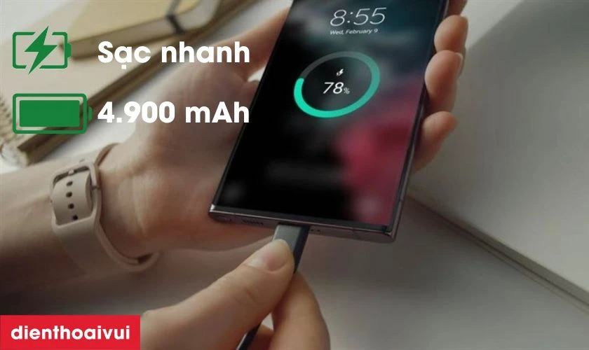 Pin của Samsung Galaxy S24 Plus 12GB 256GB có dung lượng 4.900 mAh
