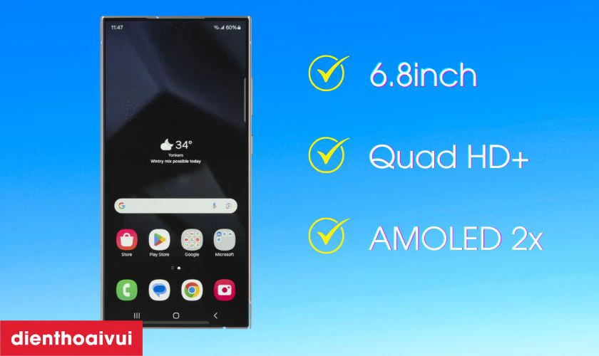 Samsung Galaxy S24 Ultra 12GB 1TB - Cũ đẹp có tấm nền AMOLED 2X