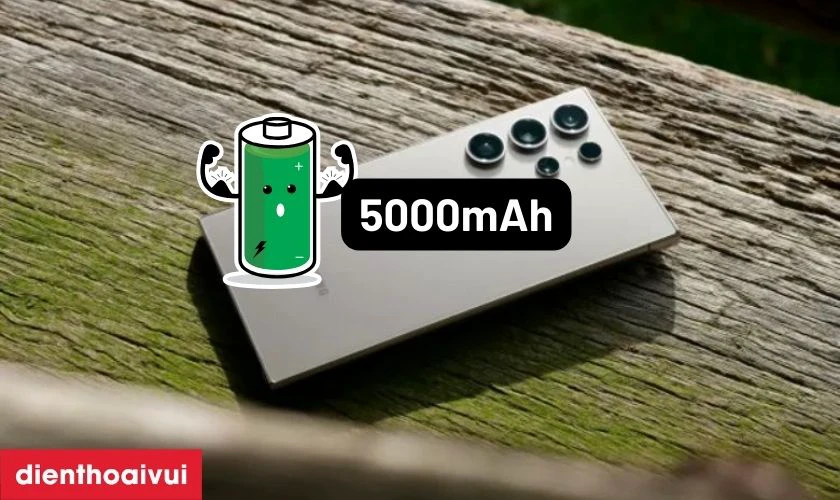 Pin dung lượng lến đến 5000mAh