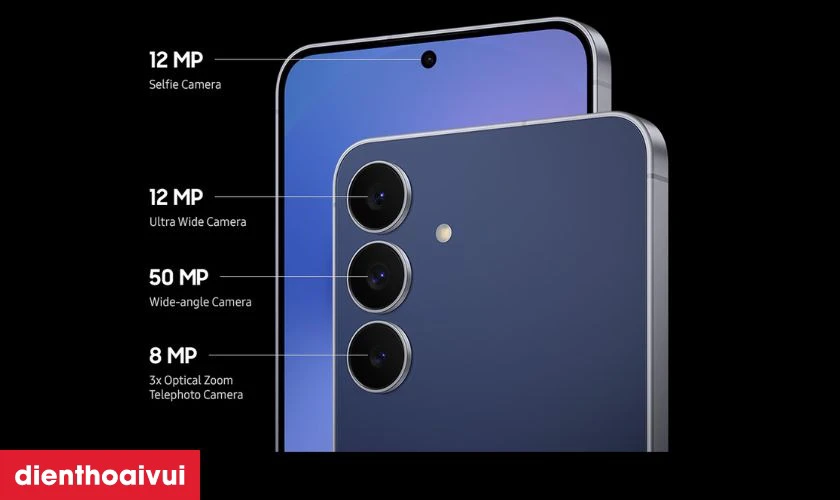 Camera chính 50MP hỗ trợ chống rung OIS và tích hợp AI