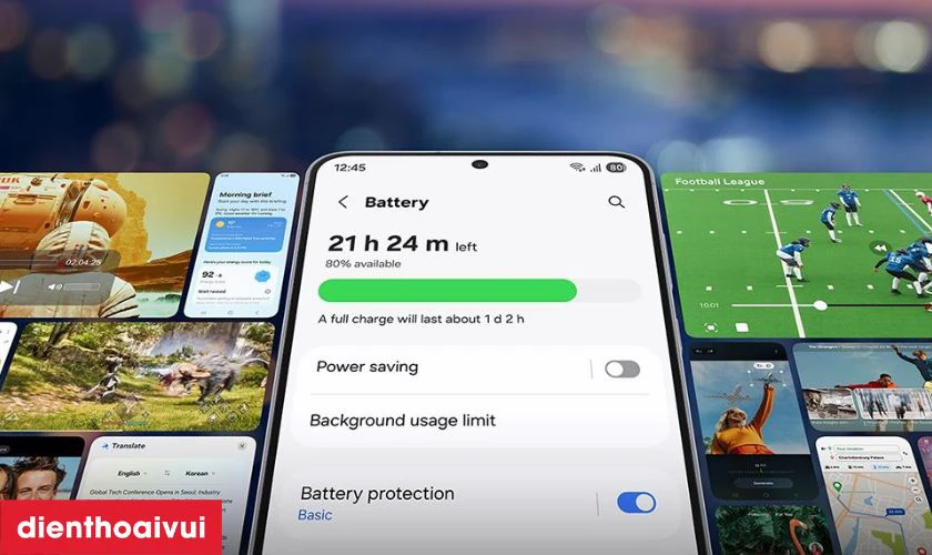 Pin 4900mAh, sạc nhanh 45W tiện dụng