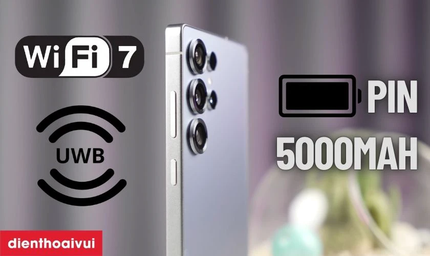 Samsung Galaxy S25 Ultra được trang bị vi&ecirc;n pin 5000mAh