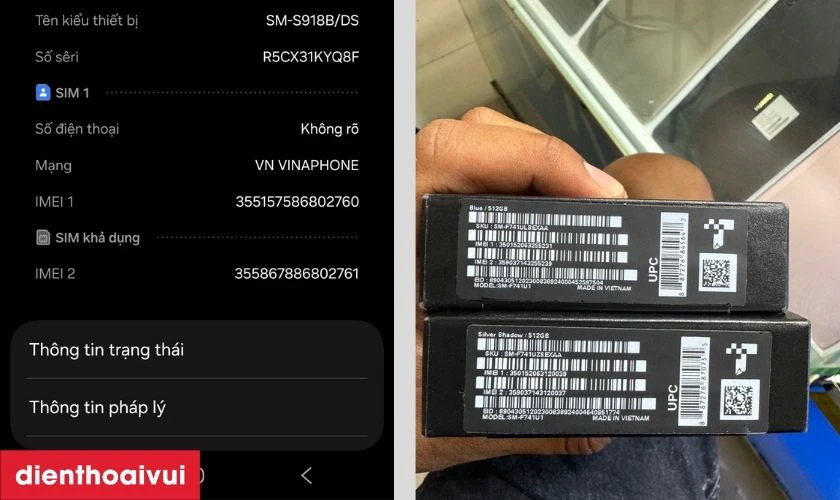 Check IMEI trước khi mua Samsung Galaxy Z Flip6 5G 512GB - Cũ đẹp
