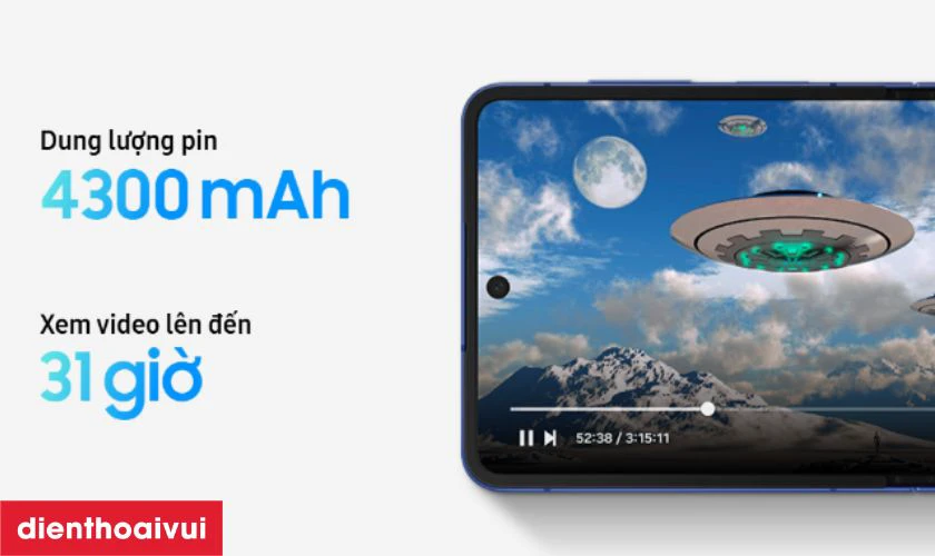 Vi&ecirc;n pin 4.300 mAh hỗ trợ sạc nhanh, đảm bảo d&ugrave;ng li&ecirc;n tục