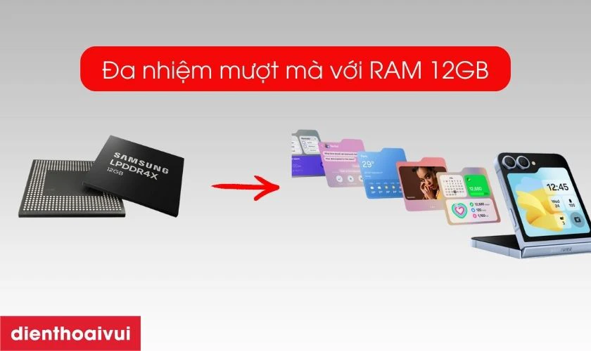 Samsung Galaxy Z Flip6 5G 256GB cũ đẹp trang bị Snapdragon 8 GEN 3