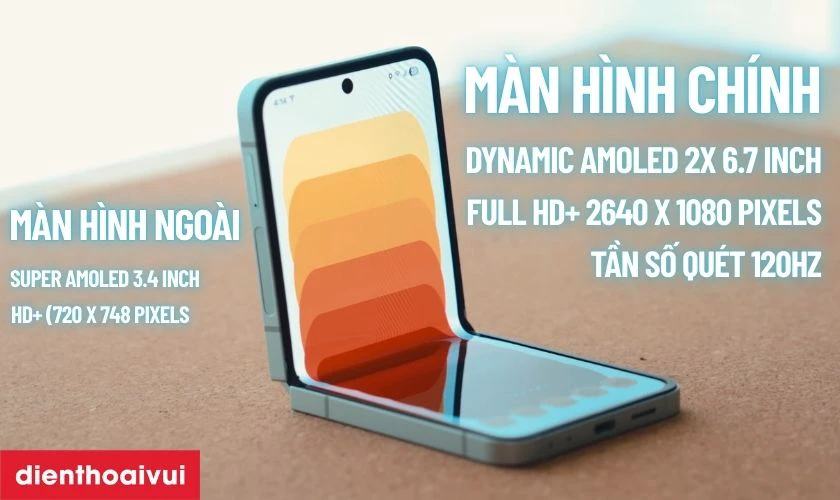 Samsung Galaxy Z Flip6 5G 512GB - Đã kích hoạt có màn AMOLED sống động