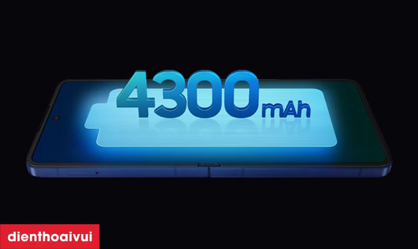 Pin 4300mAh hỗ trợ sạc nhanh, sạc kh&ocirc;ng d&acirc;y
