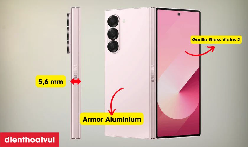 Samsung Galaxy Z Fold 6 5G 512GB - Cũ xước cấn sở hữu thiết kế cao cấp