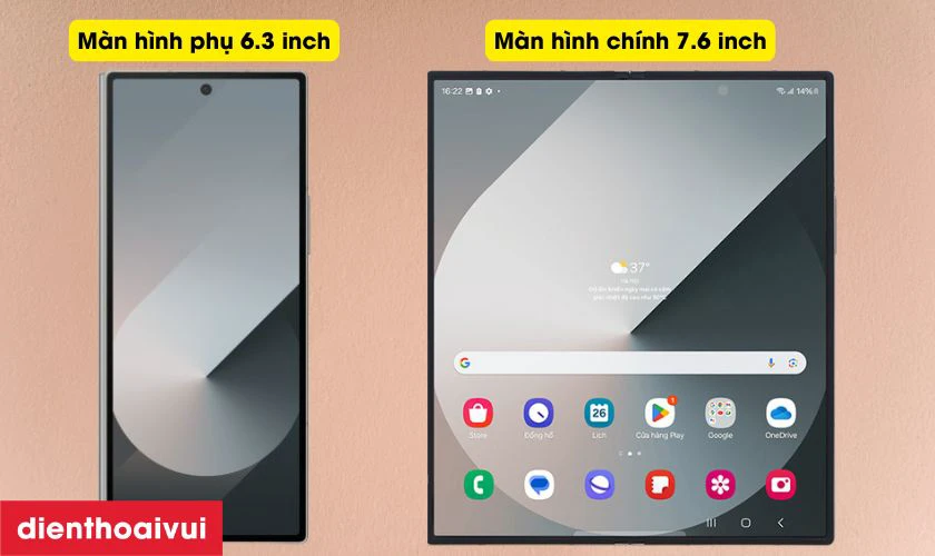 Samsung Galaxy Z Fold 6 5G 512GB - Cũ xước cấn sở hữu màn hình chất lượng cao