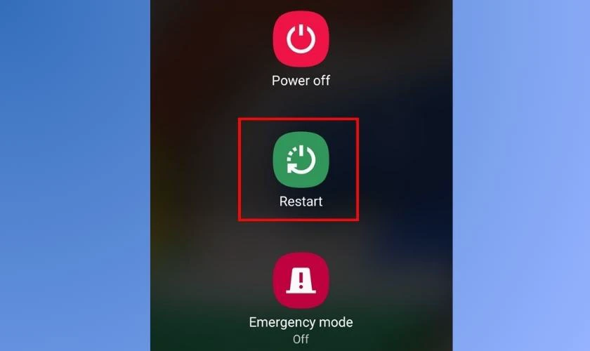 Khởi động lại điện thoại S22 Ultra