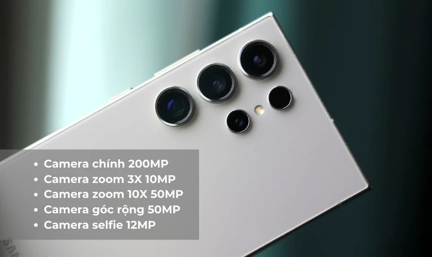 Samsung S25 Ultra được trang bị cụm 5 camera