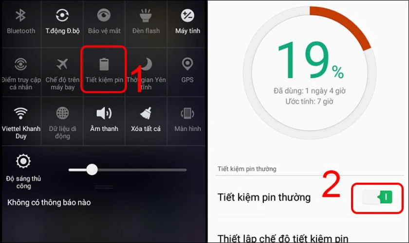 Sử dụng chế độ tiết kiệm pin