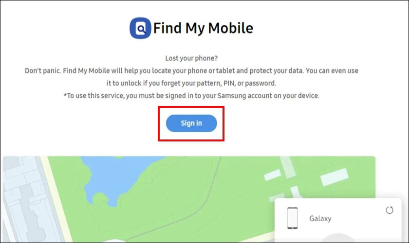 Sử dụng ứng dụng Tìm điện thoại của Samsung