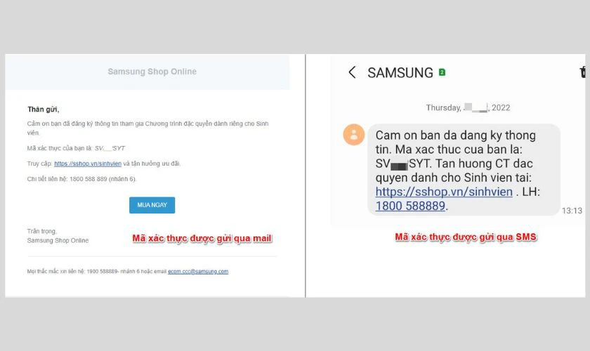 Mã xác nhận sẽ được gửi về số điện thoại đăng ký của bạn