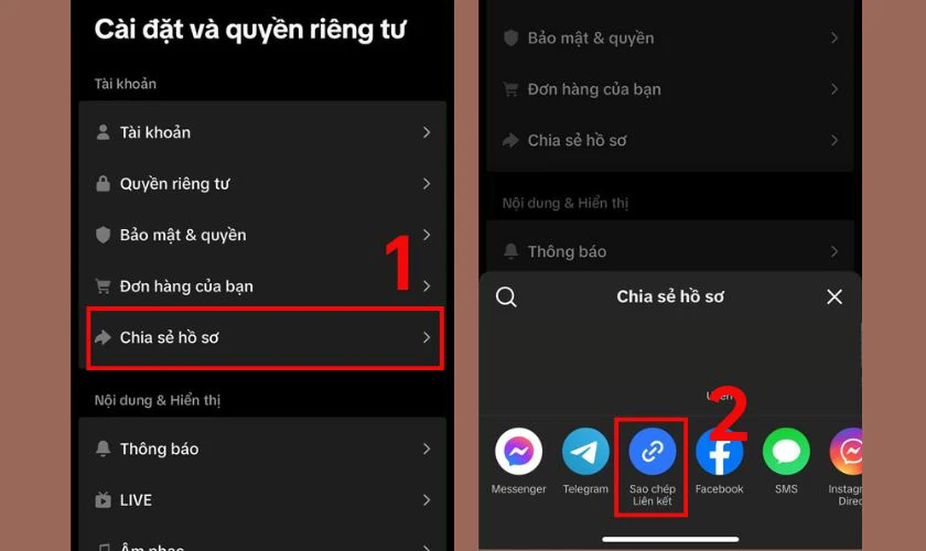 Cách sao chép tài khoản TikTok