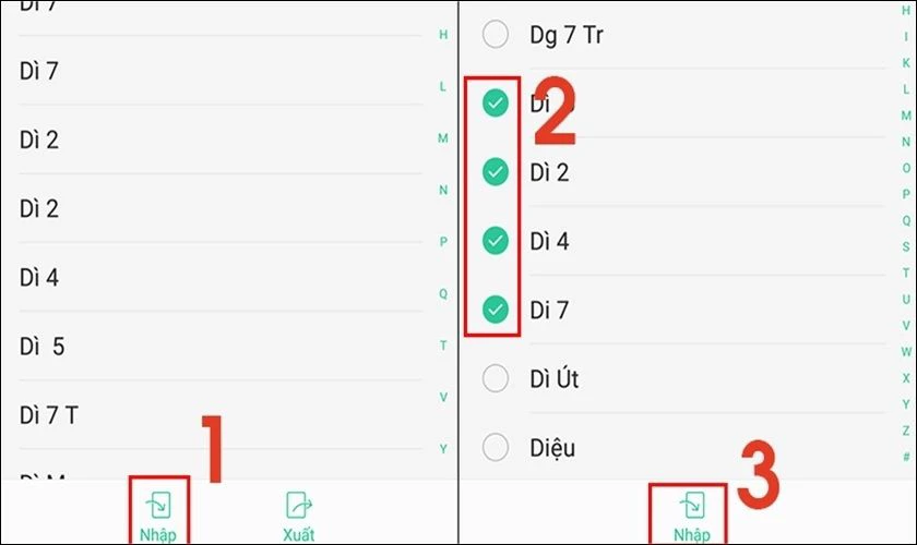 Tick chọn vào các số mà bạn muốn sao chép