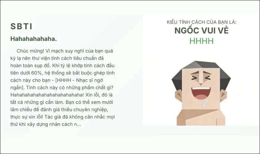 SBTI test là gì? SBTI là bài trắc nghiệm tính cách hài hước dựa trên mô hình MBTI