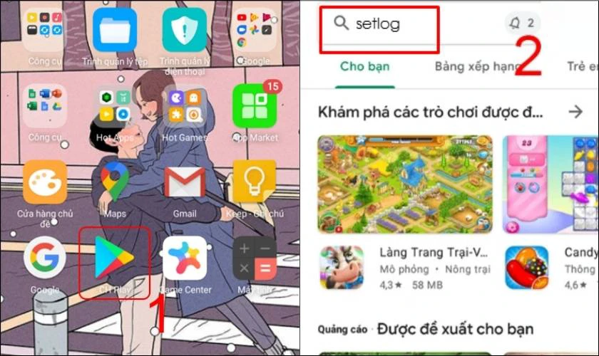 Cách tải Setlog trên điện thoại Android