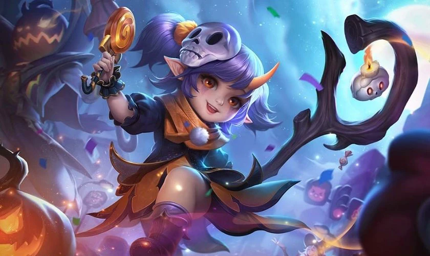 Alice trong skin Halloween Liên Quân Tiểu Quỷ Bí Ngô