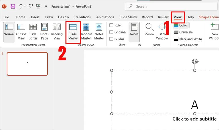 Cách tạo và quản lý Slide Master
